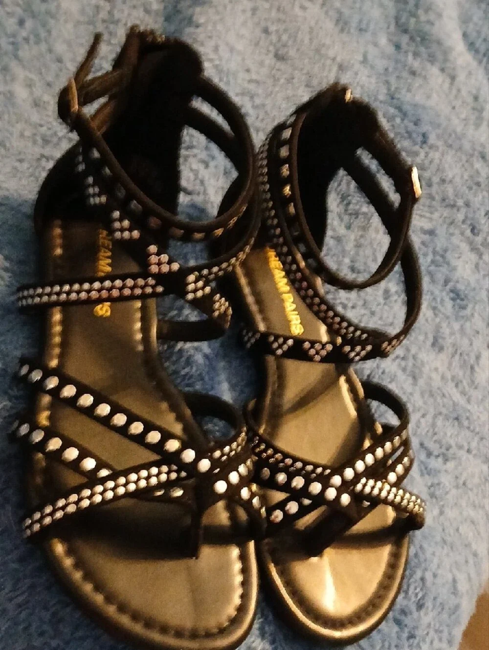 Dream Pairs Black Studded Strappy Women's Sandals
